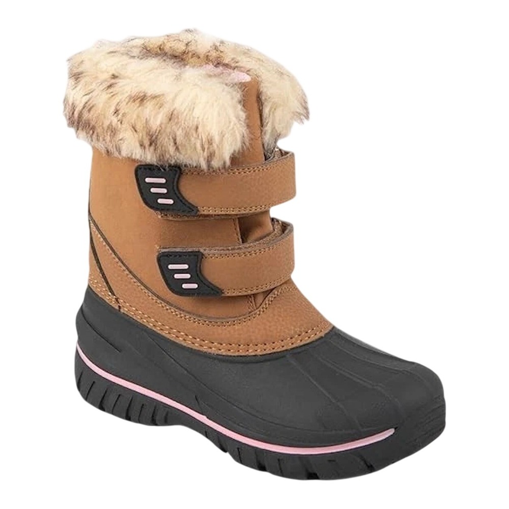 Stride Rite 360 Betty Winter Snow Boot Unisex-Child Size 3 Brown Black Calf High